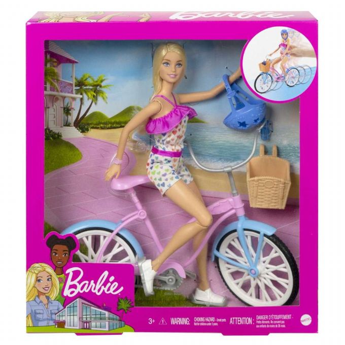 Barbie-Puppe auf dem Fahrrad version 2