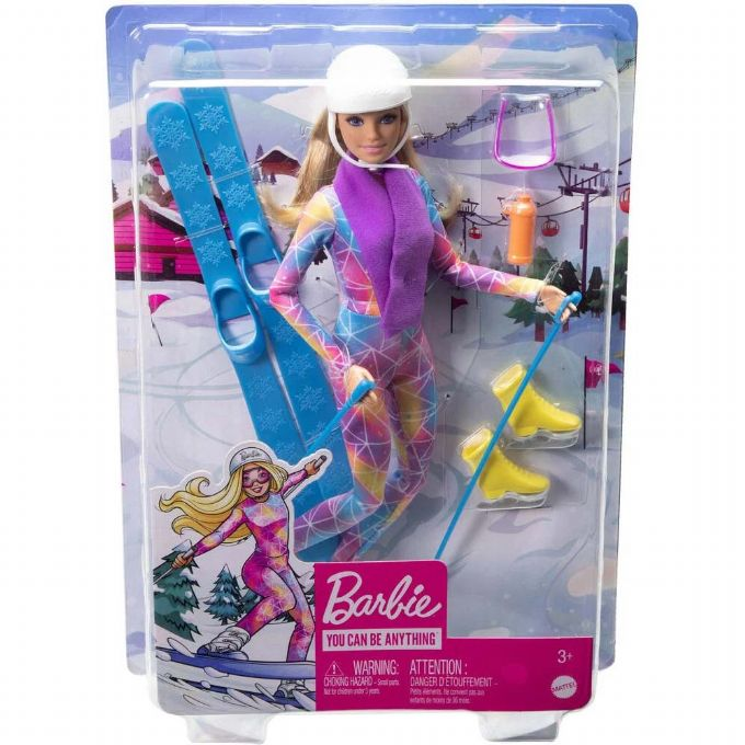 Barbie-talviurheilunukke suksilla version 2