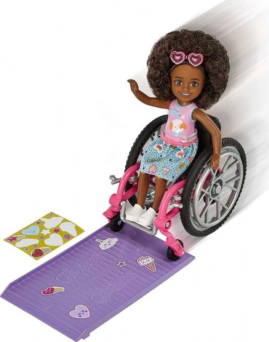 Barbie Chelsea i rullestolbrunett version 4