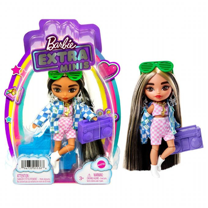 Barbie Extra Mini Rutig Jacka Doll version 1