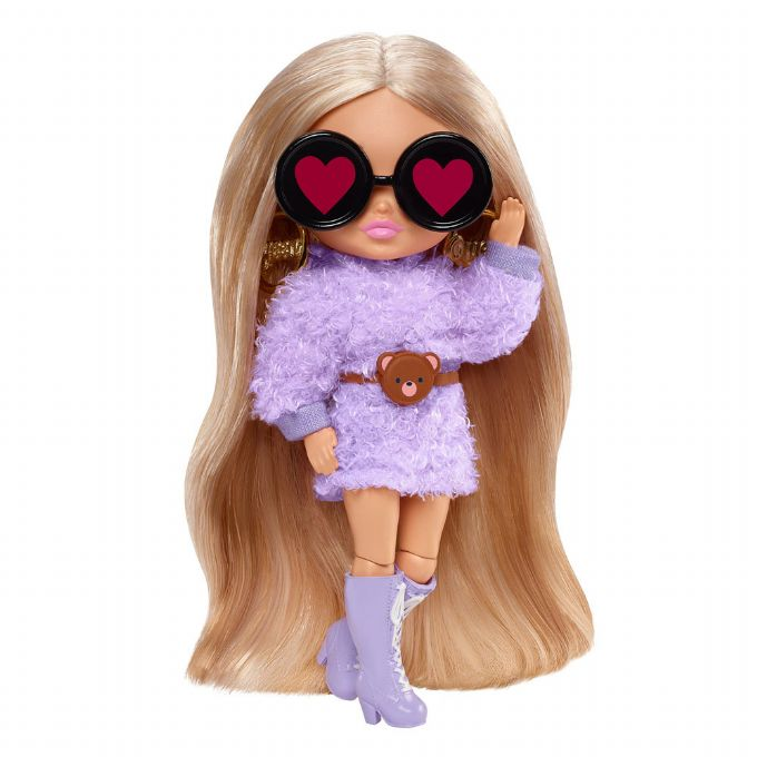 Barbie extra mini fluffig lila docka version 2