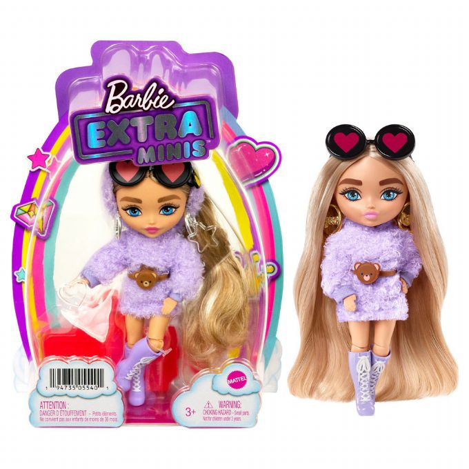 Barbie Ekstra Mini Fluffy Purple Dukke