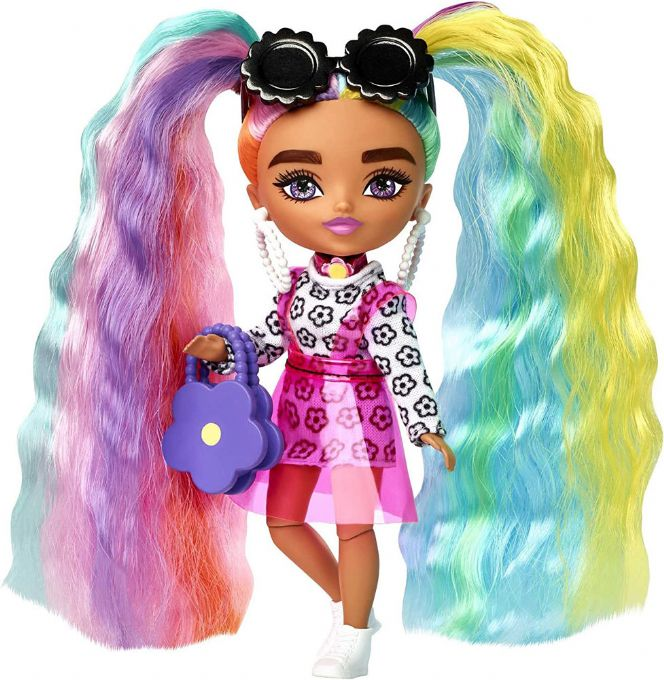 Barbie Ekstra Mini Rainbow Fletning Dukk version 5