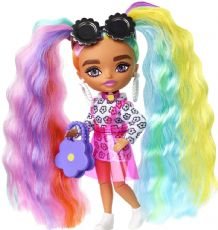 Barbie Ekstra Mini Rainbow Fletning Dukk