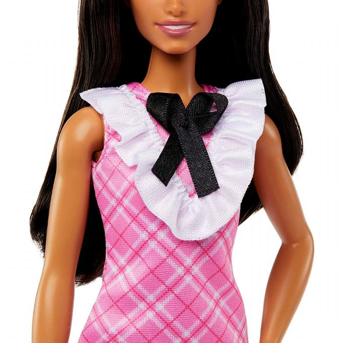 Barbie-nukke vaaleanpunainen ruudullinen mekko version 5