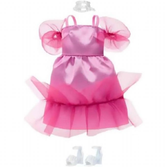 Barbie dukkeklr Rosa festkjole version 1