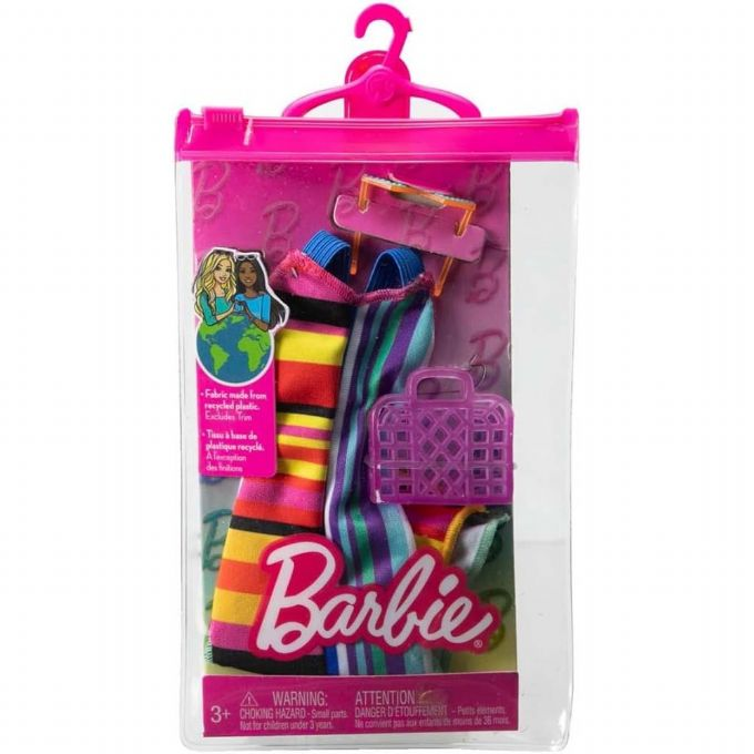 Barbie Dukketj Striped dress version 2
