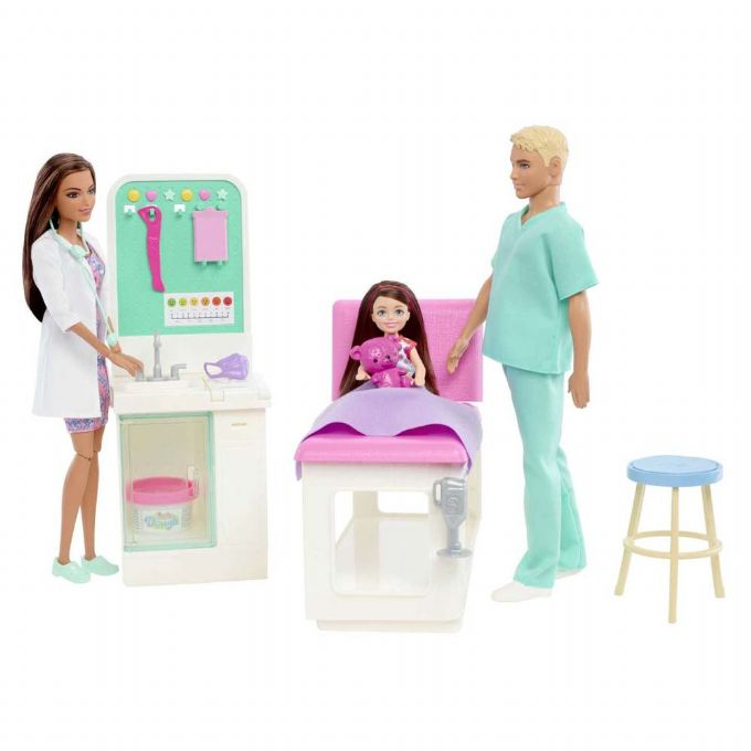 Barbie Care Facility Lekesett med 4 dukker version 4