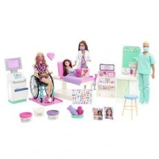 Barbie Care Facility Playset m. 4 dukker