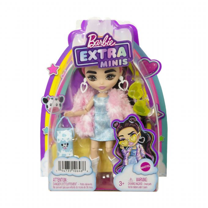 Barbie Ekstra Mini Pink Fluffy Coat version 2