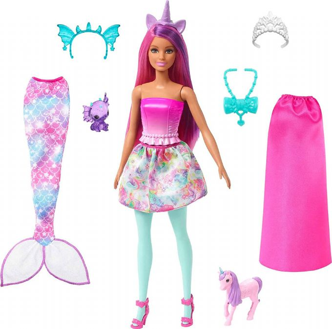 Se Barbie Fairytale Dress-up Havfrue Dukke hos Eurotoys