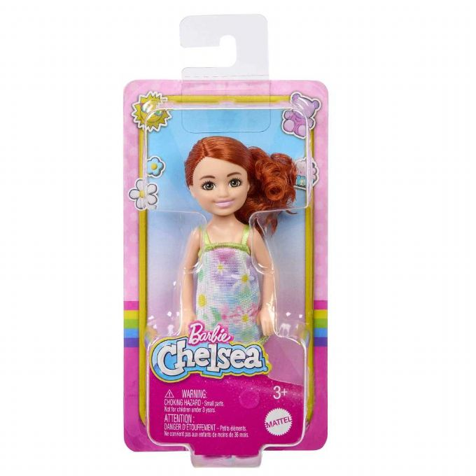 Barbie Chelsea kukkainen mekkonukke version 2