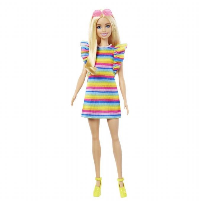 Barbie-nukke sateenkaarimekko version 1