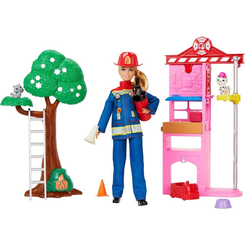 Barbie Karriere Brandbekæmper Playset