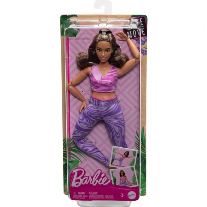 Barbie Made to Move Yoga Brunette Dukke version 2