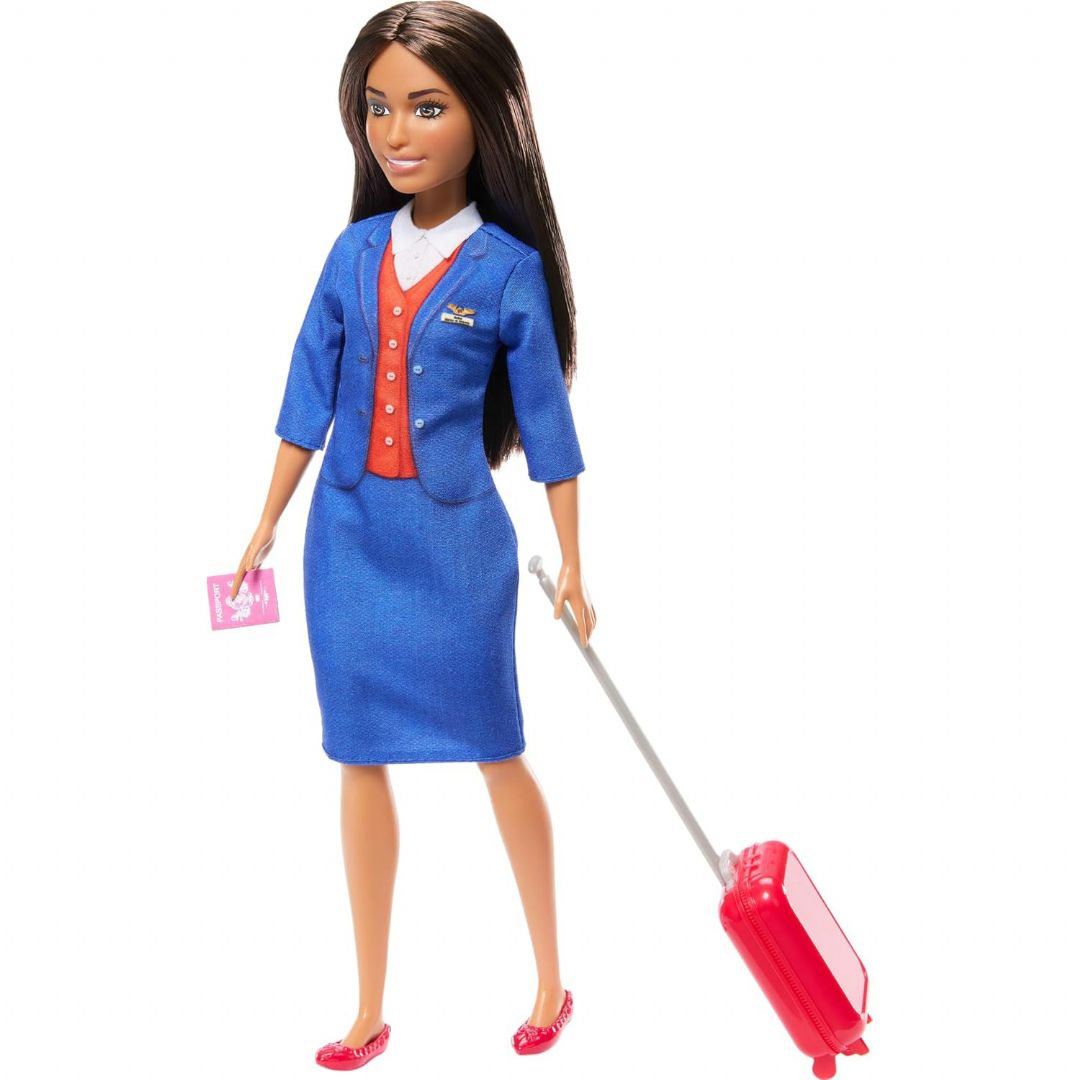 Barbie stewardesse dukke m. tilbehør