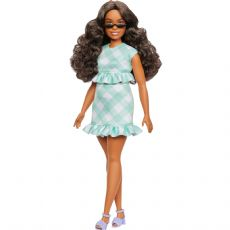 Barbie Nukke Vihre Gingham Mekko