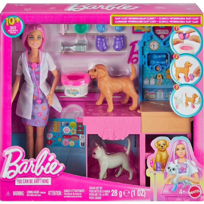 Barbie Fast Cast Pet Vet -klinikka version 2