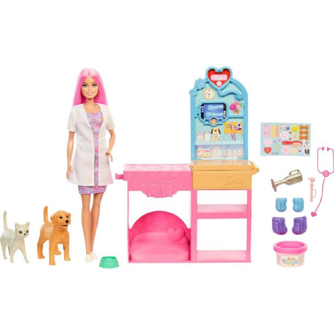 Barbie Fast Cast Pet Vet -klinikka version 3