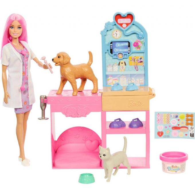Barbie Fast Cast Pet Vet -klinikka version 1