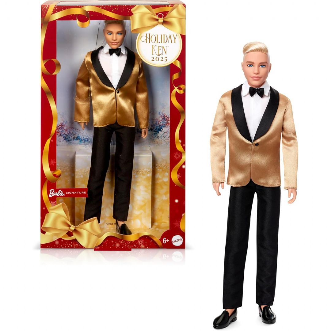 Barbie Signature Holiday Blonde Ken Dukk - Køb til DKK 349 - Spar 41%