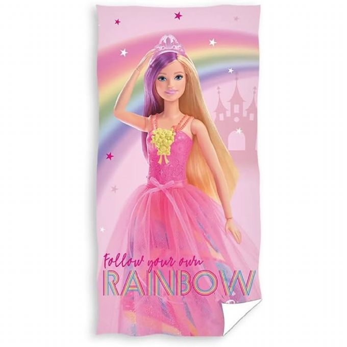 Barbie Rainbow handduk 70x140 cm version 1