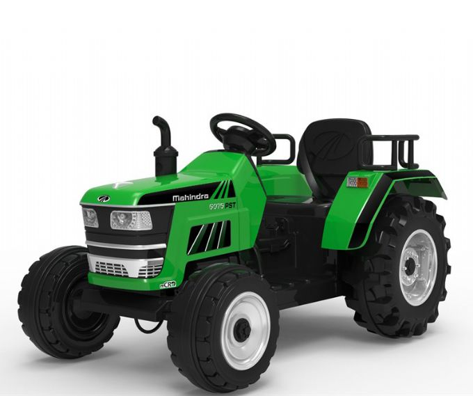 Azeno 12V Traktor XXL med lædersæde og gummihjul 12volt