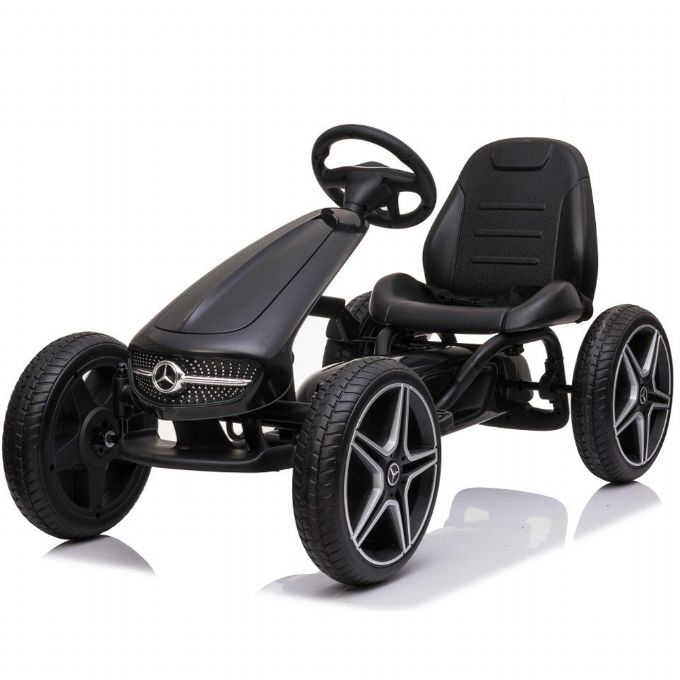 Mercedes Benz gokart pedal gummihjul Azeno pedalbil for barn 003924 Go-Kart