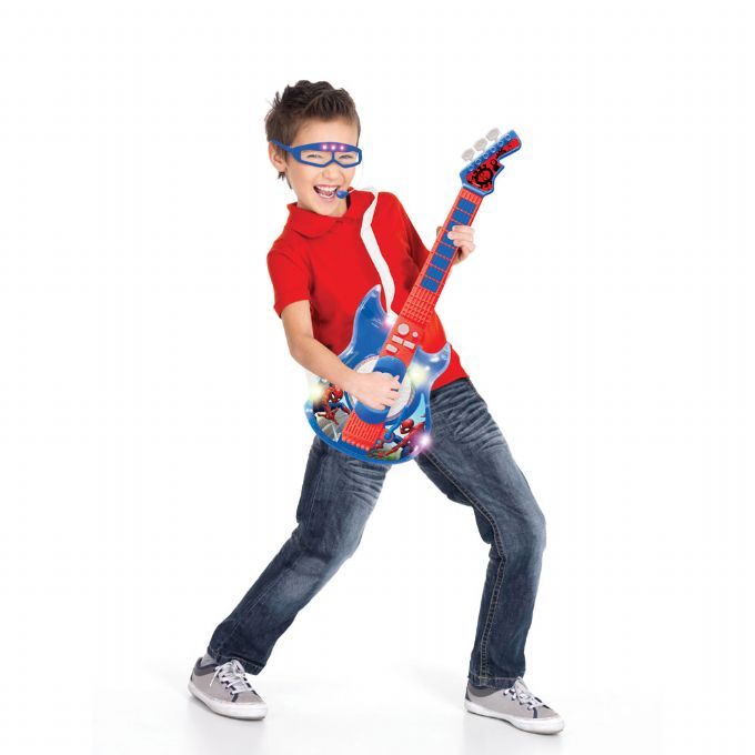 Elektronisk Spiderman-gitar med tilbehr version 4