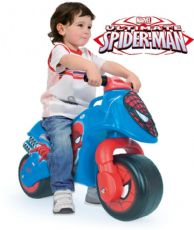 Spiderman running motorcycle