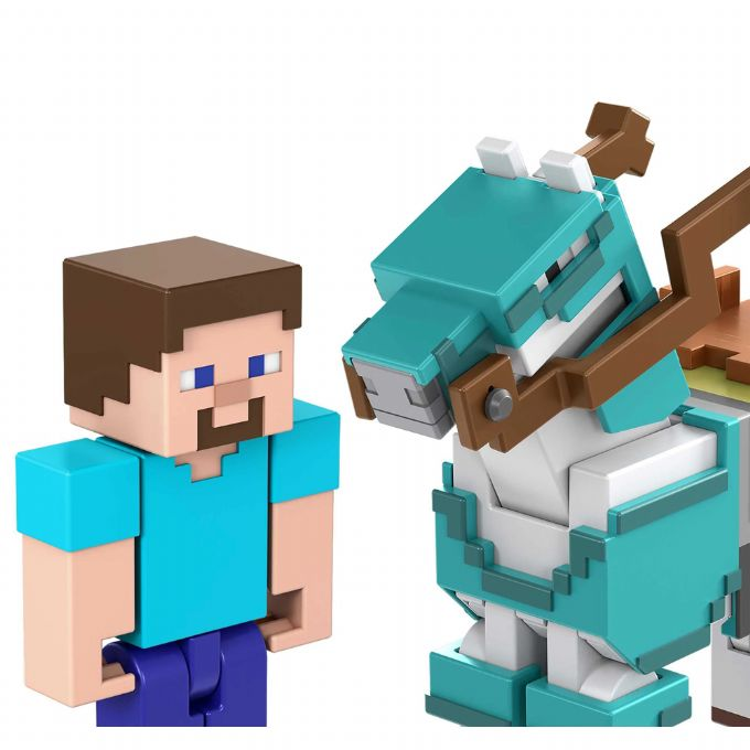 Minecraft Steve & Armored Horse Figurer version 3