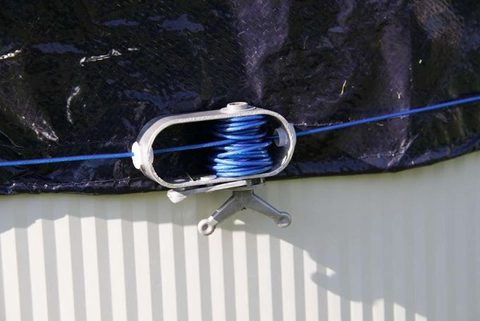 Pool cover winter 6.10x3.75m with wire lock version 2