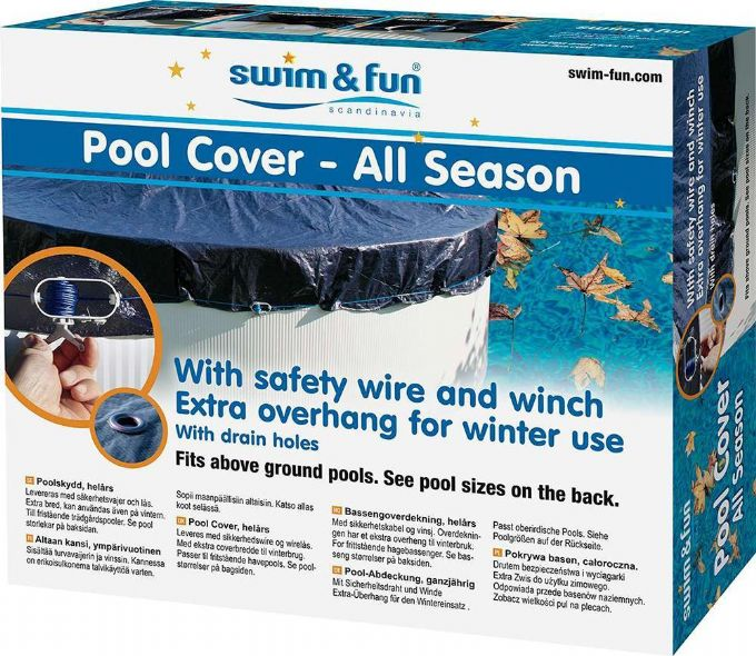 Pool cover winter 6.10x3.75m with wire lock version 5