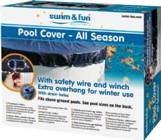 Pool cover OVAL winter 5.00x3.00m with wire