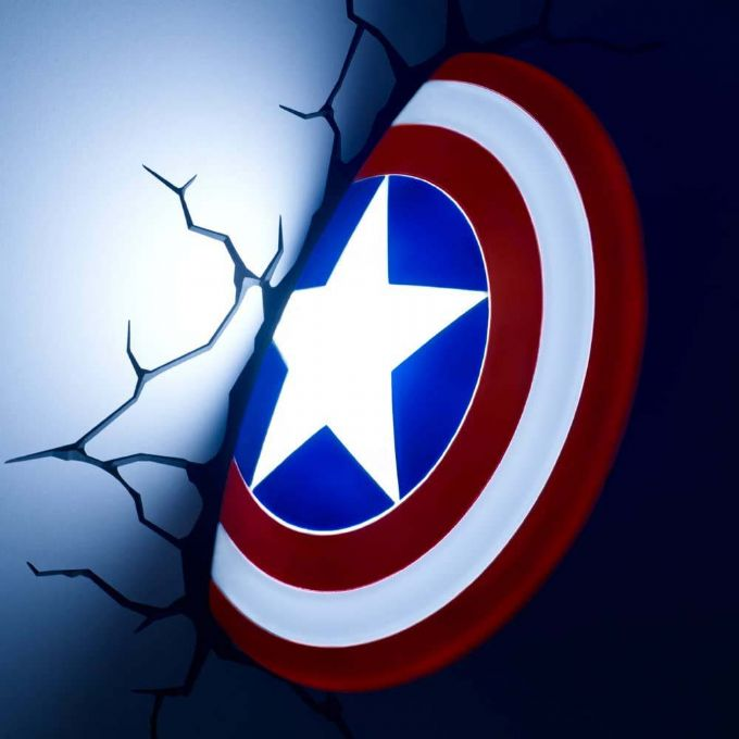 3D vegglampe - Avengers Captain America version 3