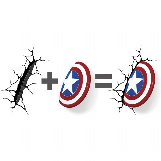 3D vglampe - Avengers Captain America version 4