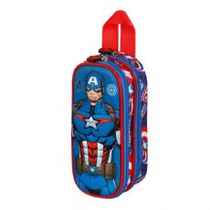 Captain America 3D dubbelt pennfodral