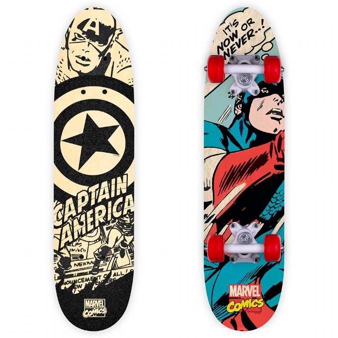 Captain America Wooden Skateboard version 3
