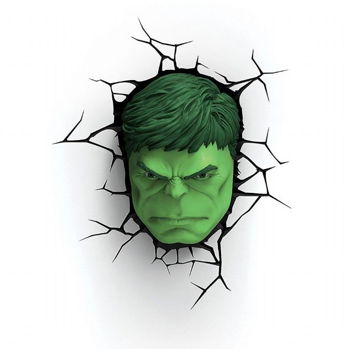 Billede af 3D væglampe - Avengers Hulk hoved