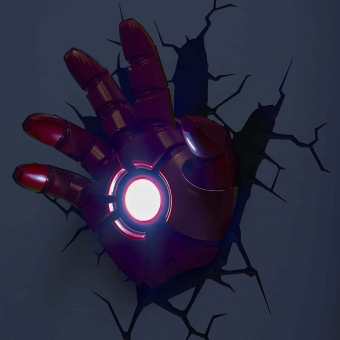 3D vegglampe - Avengers Iron Man Hand version 2