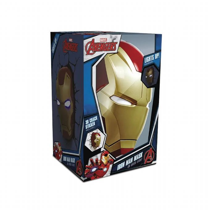 3D-Wandleuchte - Iron Man-Mask version 2