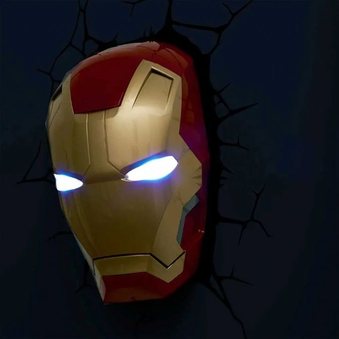 3D vegglampe - Iron Man maske version 3