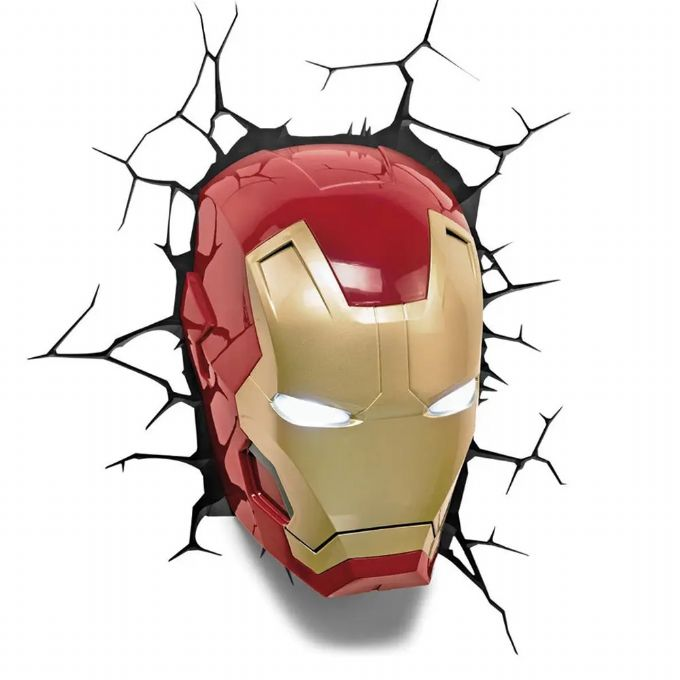 3D væglampe - Iron Man maske