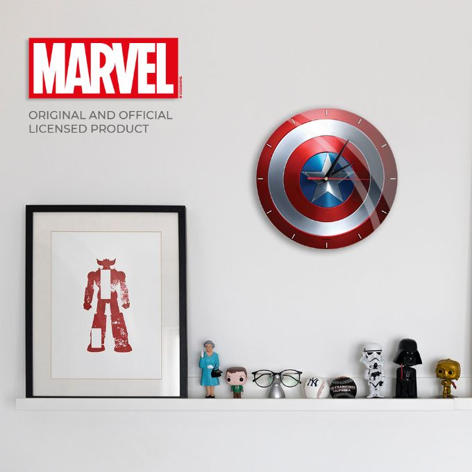 Captain America Shield analoginen seinkello version 4