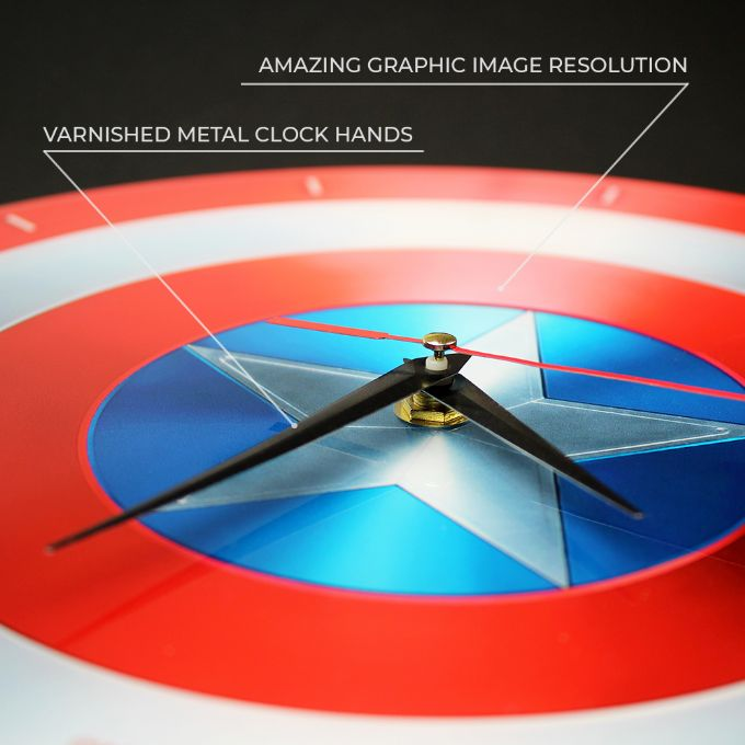 Captain America Shield Analog Wall Clock version 6