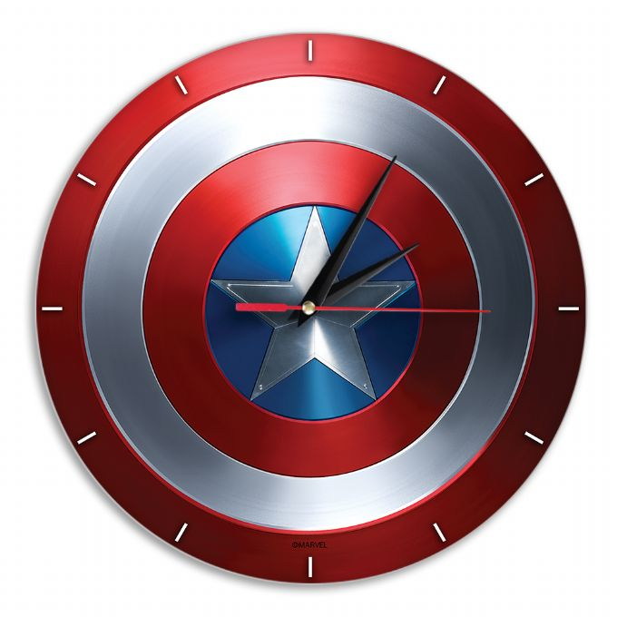 Captain America Shield analog veggklokke version 1