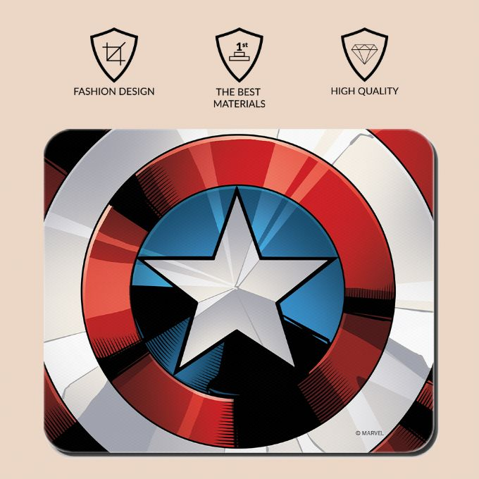 Kapteeni Amercia Shield Mouse Mat version 3