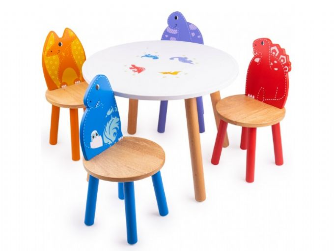 Dinosaurs table and chairs set version 1