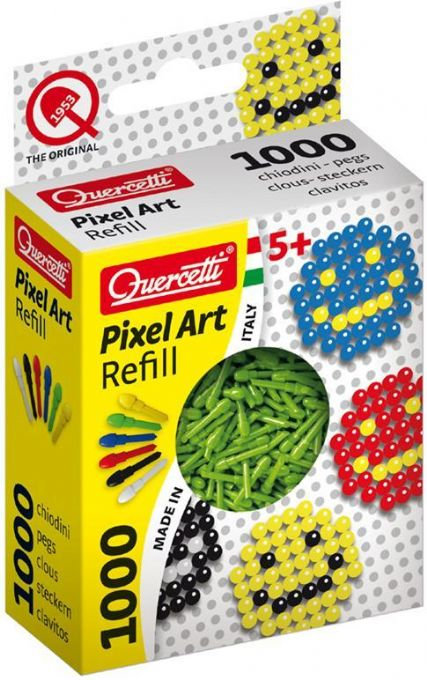 Pikselinuppi 1000 vihreä täyttöpakkaus (Quercetti 2480)