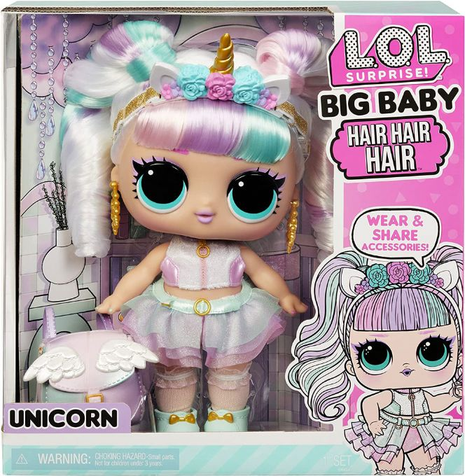 LOL Surprise Big Baby Hair Unicorn version 2